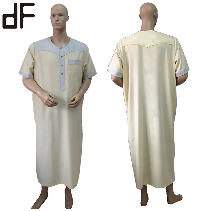 Спереди два тона молитва халат длинная рубаха al aseel Тауб мужские Полиэстеровые арабский Тауб jubba для мужчин Саудовская Эмиратов Тауб
