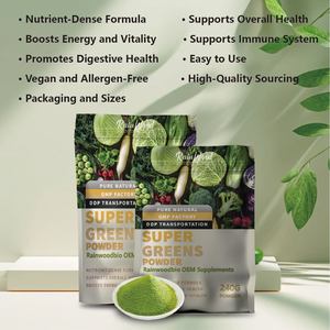 Rainwood Super Greens Powder Organik, Campuran Bubuk Super Greens, Suplemen <span class=keywords><strong>Multivitamin</strong></span>, Makanan Super, Bubuk Campuran Sayuran Hijau - Product Image 2