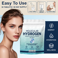 Comprimés d'hydrogène moléculaire H2 saveur framboise, marque privée OEM, 12ppm 16ppm, pour l'eau potable, supplément minéral, végétalien, adulte
