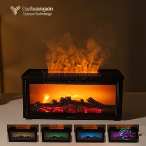 Máquina de aromaterapia con efecto de llama de chimenea, humidificador automático con pulverizador, máquina de fragancia ultrasónica con aceites esenciales, fragancia de volcán - Product Image 2