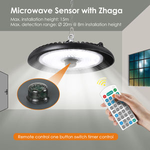 Lámpara Industrial Highbay de 200W, 180lm/w, Aluminio, IP66, Zigbee, Zhaga, Sensor de Microondas, Forma UFO, Garantía de 5 Años - Product Image 3