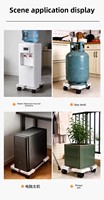 Dudukan Alas Beroda yang Dapat Disesuaikan dan Dipindahkan untuk Dispenser Air, Tangki Bensin, Pot Bunga, Mesin Bar Teh, Braket Penyangga Serbaguna