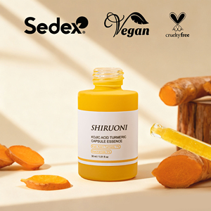 Veganes Bio-Gesichtsserum zur Aufhellung dunkler Flecken – Mikrokapsel-Essenz mit Kojisäure und Kurkuma für die Hautpflege, Eigenmarke - Product Image 5