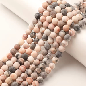 Cuentas Redondas Sueltas de <span class=keywords><strong>Jaspe</strong></span> Zebra <span class=keywords><strong>Rosa</strong></span> Natural de 4 mm, Abalorios para Hacer Joyas, Manualidades, Pulseras DIY - Product Image 4