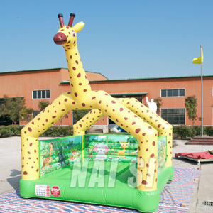Château gonflable commercial en PVC en forme de girafe, château gonflable safari, <span class=keywords><strong>animaux</strong></span> gonflables, trampoline pour enfants à louer en gros - Product Image 5