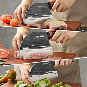 Cuchillo <span class=keywords><strong>de</strong></span> cocina Little Cook, cuchillo <span class=keywords><strong>de</strong></span> Chef <span class=keywords><strong>de</strong></span> acero inoxidable con mango <span class=keywords><strong>de</strong></span> palisandro, Metal 3Cr13 para <span class=keywords><strong>trabajo</strong></span> <span class=keywords><strong>de</strong></span> <span class=keywords><strong>carnicero</strong></span> y preparación <span class=keywords><strong>de</strong></span> alimentos - Product Image 4
