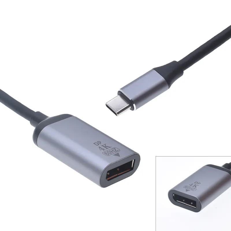 USB C to DisplayPort Adapter Support 4K USB Type C to DisplayPort/DP Male to Female Converter