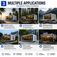 Maison capsule spatiale de luxe, maison capsule spatiale 2 chambres avec cuisine