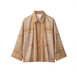 TAOP&ZA Nueva Camisa de Mujer Vintage de Primavera, Sólida, de Sarga Transpirable y Lavable, de Manga Larga con Solapa 1280846 1261232 - Product Image 4