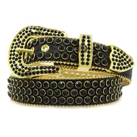 Designer Belt for Women High Quality Luxury Brand Shinny Rhinestone Snake  Buckle