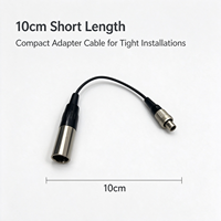 Câble de conversion 4 broches Shure vers 3 broches Lemo, adaptateur XLR de 10 cm pour systèmes de microphones sans fil