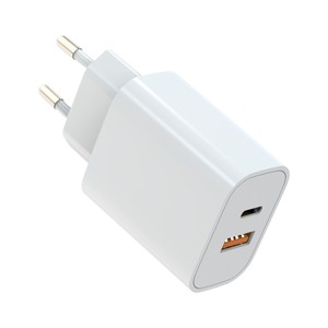 อะแดปเตอร์ชาร์จไฟแบบติดผนัง USB คู่ 20W รองรับ USB-C PD และ QC3.0 ชาร์จเร็ว สำหรับแล็ปท็อป แท็บเล็ต และโทรศัพท์ - Product Image 2