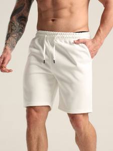 RUIQUWIN Vente en gros Shorts de sport pour hommes, couleur unie, haute qualité, confortables, respirants, séchage rapide, fermeture à cordon, pour la gym - Product Image 3