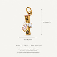 YML & Acier inoxydable Émail Breloque 3D en forme de chat de l'Himalaya, chat vache, chaton, chiot, livre, accessoires de pendentif en émail peints à la main DIY