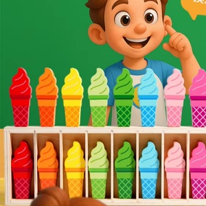 Juego de Mesa Educativo de Madera para Niños - Adivina las Bebidas en Botellas, Juguete de Memoria y Percepción del Color - Product Image 4