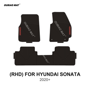 2020+ 현대 쏘나타 차량용 바닥 매트, 맞춤형 PVC, 방수 미끄럼 방지 풀세트 - Product Image 1