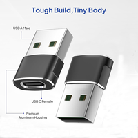 MINI USB à USB C Adaptateur USB C Femelle à un Mâle Chargeur de Voiture Type C Convertisseur pour iPhone 16