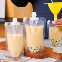 Sachets de jus réutilisables transparents avec buse