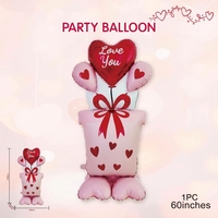 Nouveau design, ballons en forme de cœur de 60 pouces, ballons de la Saint-Valentin, ballons d'amour pour la décoration de mariage et fournitures