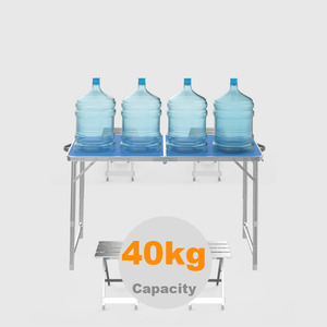 <span class=keywords><strong>Table</strong></span> pliable de <span class=keywords><strong>Camping</strong></span> en aluminium, 1 pièce, 4 <span class=keywords><strong>pieds</strong></span> de longueur, hauteur réglable, légère, Portable, pour pique-nique plage extérieur et intérieur - Product Image 3