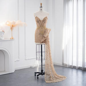 Jancember RM002 Asymétrique Champagne Sexy Mini Soirée Robes De Bal Robes - Product Image 2