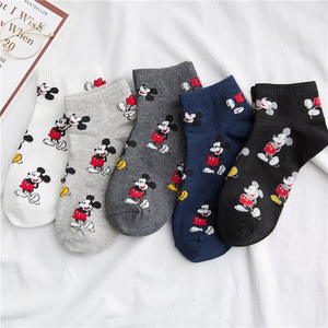 Chaussettes <span class=keywords><strong>Mickey</strong></span> amusantes et mignonnes populaires pour hommes, femmes et enfants d'école, chaussettes blanches pour enfants d'école, pour petites filles - Product Image 1