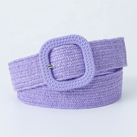 Ceinture de taille polyvalente pour femme, version coréenne, personnalisée, couleur bonbon forêt, boucle carrée, tressée en herbe