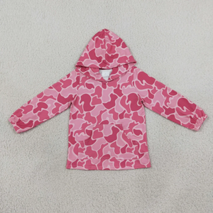 Camisa/Blusa Longlv con Estampado de Leopardo Rosa para Niñas, Top Casual de Manga Larga con Bolsillos, Mezcla Transpirable de Spandex/Poliéster, Corte Holgado - Product Image 2