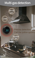 Détecteur intelligent de fuite de gaz Tuya WiFi sans fil pour GPL, CH4, gaz naturel, alarme de fuite de gaz de cuisson, contrôlé par application pour la sécurité domestique