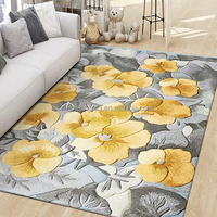 Tapis en laine touffeté à la main abstrait à poils élevés revêtement de sol en tapis nordique moderne pour salon vente directe d'usine