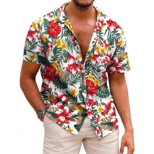 Camisas de Manga Corta para Hombre, Estilo Bohemio, Casuales, con Estampado <span class=keywords><strong>Floral</strong></span>, para Playa, Verano - Product Image 5