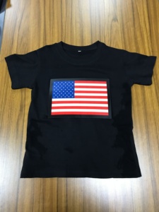 Personnalisé EL Allume T-Shirt Son activé T-Shirt el clignotant T-Shirt avec inverseur - Product Image 6