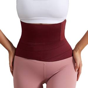 Cinturón de entrenamiento de cintura de seda para todos los días para mujer con <span class=keywords><strong>velcro</strong></span> para reducir el vientre y el abdomen apretando el sello de cintura atado elástico - Product Image 5