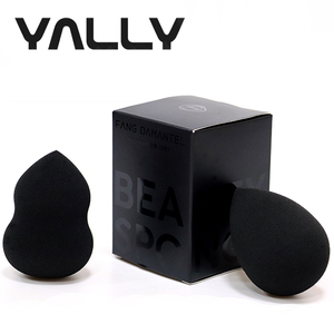 Noir goutte d'eau forme cosmétique bouffée Portable beauté visage maquillage éponge mélangeur fond de teint velours maquillage éponge - Product Image 2