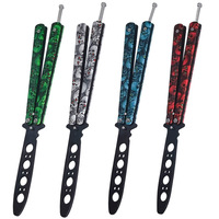 Couteau d'entraînement Butterfly Comb pour débutants, outil de maniement des doigts, modèle Ghost-head, non-coupant, en acier inoxydable, portable