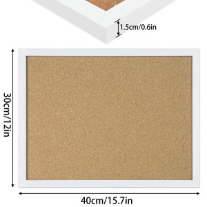 Bán buôn treo bảng thông báo nút chai 50x70cm Bảng tin ảnh tường hiển thị với rắn khung gỗ Memo thông báo pin Board - Product Image 3
