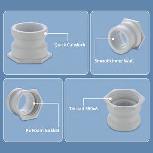 S60x6 pipa selang Camlock konektor cepat, benang Internal 2 "untuk sistem drainase Snapelock tutup debu fitting adaptor tangki Ibc - Product Image 3