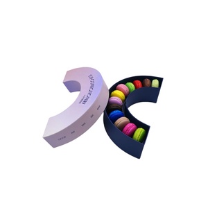 Tùy Chỉnh Rỗng Sô Cô La Cookie Hộp Sang Trọng 12 Gói Sesonal Tông Macaron Hộp Quà Tặng Với Divider Nửa Vòng Cứng Nhắc Macaron Hộp - Product Image 5