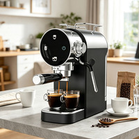 Machine à café expresso semi-automatique compacte pour la maison, vente en gros, écran tactile couleur, mousseur à lait en plastique pour petite cuisine