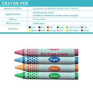 Sipa CN003 классические многоцветные влажные или сухие стираемые мелки легко стираемые и прочные незакрепленные упаковки - Product Image 4