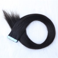 Extensions de cheveux naturels invisibles à bandes adhésives, double épaisseur, cheveux russes, extensions invisibles sans couture à bandes adhésives, trame longue