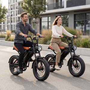Bicicleta Eléctrica Plegable Estilo Vintage con Motor Trasero sin Escobillas de Litio para Exploradores de Montaña, Neumáticos Gruesos 16x4, 500W de Potencia, 28MPH, Disponible en Almacén Local - Product Image 2
