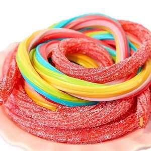 PLC Control Automatic Sour Belt <strong>Candy</strong> <strong>Twizzlers</strong>-Style Twist Licorice Making Machine Rainbow Sour Gummy Belt Maker for Sale - Product Image 1
