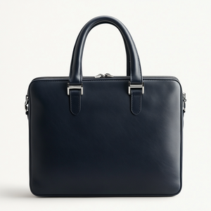 Fabrication Usine Personnalisée Minimalisme Hommes <span class=keywords><strong>Avocat</strong></span> Grande Capacité Portable Bleu Marine Vegan Mallette en Cuir pour Ordinateur Portable pour les Entreprises - Product Image 2