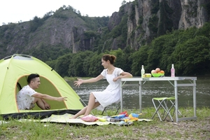 Chất Lượng Cao Nhôm Bền Có Thể Gập Lại Chống Biến Dạng Bọc Đồ Nội Thất Ngoài Trời Gấp Cắm Trại Bảng Và Ghế Bộ - Product Image 6