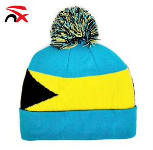 Proveedor profesional personalizado acrílico Spandex elástico Jamaica <span class=keywords><strong>invierno</strong></span> tejido Beanie sombreros con bola superior - Product Image 2