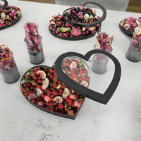 Boîtes rigides recyclables en carton alimentaire pour fête prénuptiale, fête des mères, Saint-Valentin, grande boîte cadeau rose en forme de cœur avec couvercle