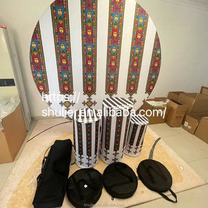 Grosir tadisional Moseb latar belakang bulat dekorasi penutup latar belakang kustom latar belakang dengan logo Etiopia - Product Image 4