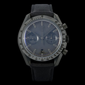 Bague en céramique noire à ouverture en forme d'anneau. Fonction de veilleuse super puissante. Surface en verre saphir miroir. Montre mécanique pour homme - Product Image 1