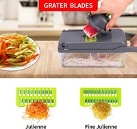 Groente Chopper 10-In-1 Mandoline Slicer Ui Chopper Slicer Dicer Ei Separator Met Container Voor Keuken